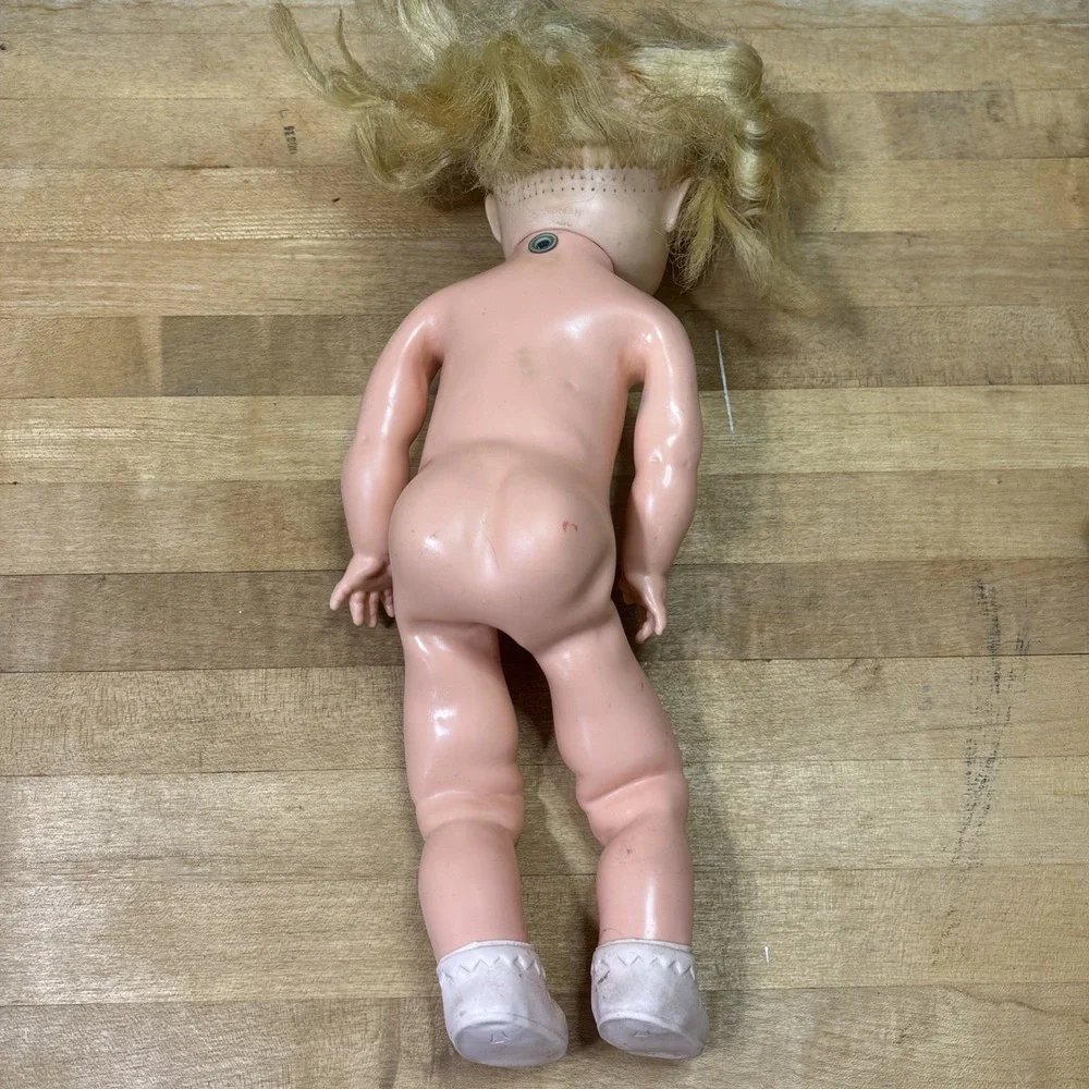 Vintage Horsman Doll Blonde Rooted Hair Sleep Eyes Vinyl Body TLC 1950s 1960s